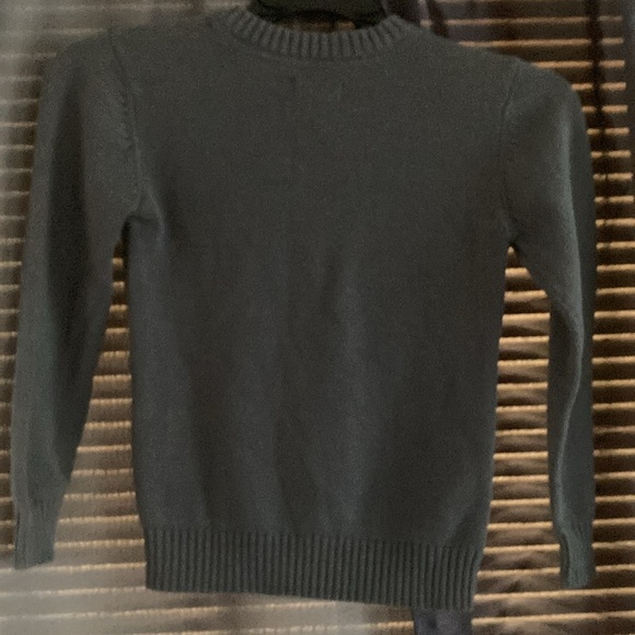 Boys Christmas Sweater Size Large Dinosaurs wearing Santa Hat - Picture 2 of 6